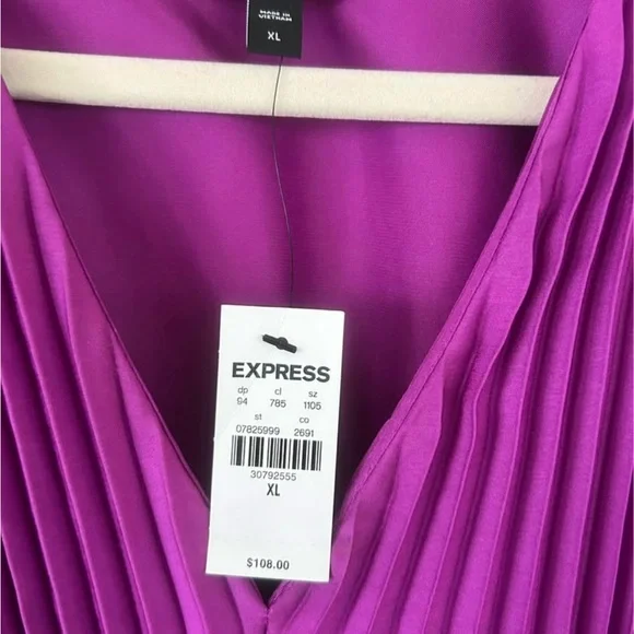 Express Vibrant Purple Midi Dress - Picture 3 of 5